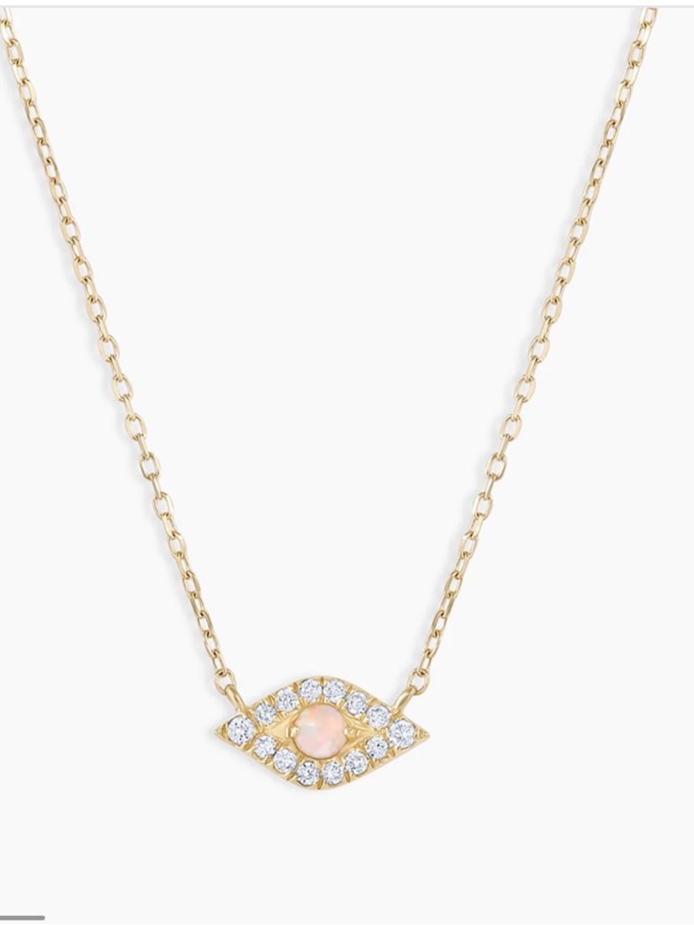 Gorjana 14K Gold Evil Eye Diamond Necklace